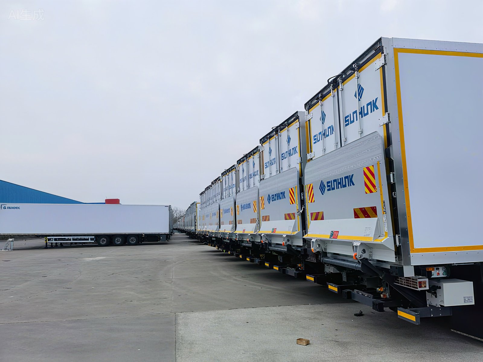 Service body tail lift for rental and utility fleets with compact rear access and stable loading platform